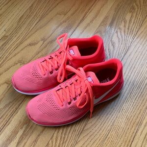 Nike Women’s Athletic Sneakers in Coral Pink and White